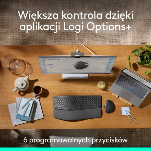 Myszka Logitech MX Ergo S bezprzewodowa czarna