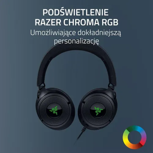 Słuchawki przewodowe z mikrofonem Razer Kraken V4 X Nauszne Czarny