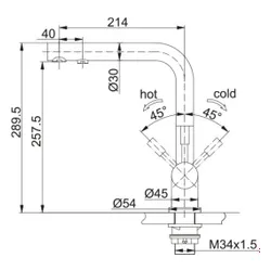 Bateria FRANKE Atlas Clear Water 120.0179.978 Chrom