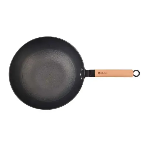 Wok żeliwny RODELUXE CZERWONY 30 cm