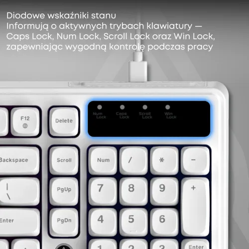 Klawiatura membranowa Ajazz AF98 Biały