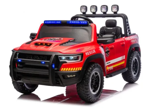 Auto Na Akumulator Dla Dzieci Dodge Ram Straż Poż Zb629-F 4X4 LED Eva Skóra