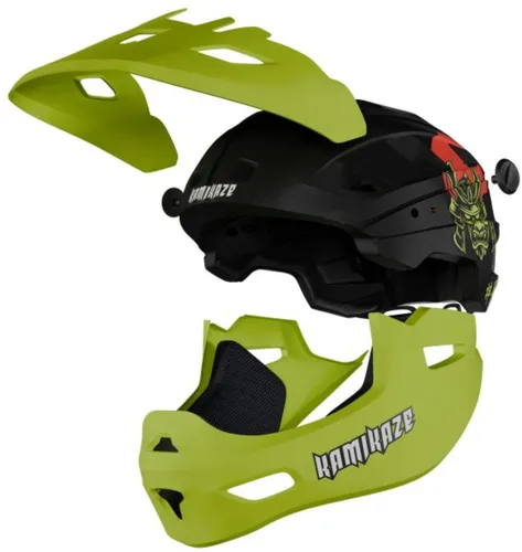 Kask KAMIKAZE Ronin Zielony Full Face (rozmiar M)