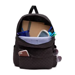 Молодежный рюкзак Vans Old Skool Check Backpack-Black / charcoal