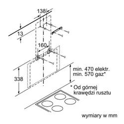 Okap Bosch DWK065G60 Srebrno-czarny