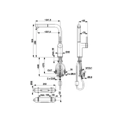 Bateria KFA Armatura Duero Pure Move 6623-422-34 Miedziany Stal szlachetna