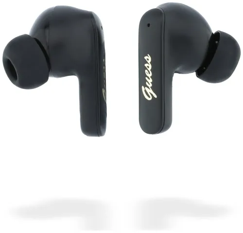 Słuchawki dokanałowe GUESS Script Metal Logo Czarny z tłumaczem