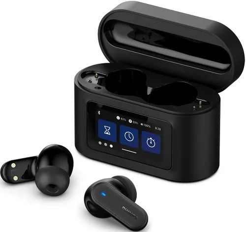 Słuchawki dokanałowe PHILIPS TAT6000BK/00 ANC Czarny