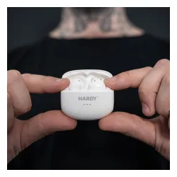 Słuchawki bezprzewodowe 3mk HARDY LifePods Pro ANC Dokanałowe Bluetooth 5.3 Biały