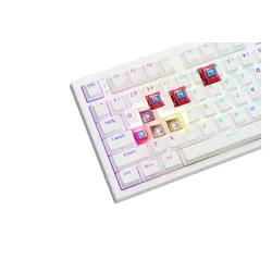 Klawiatura gamingowa Genesis Thor 404 75% GenX Stratos Silent przewodowa mechaniczna podświetlana cicha biała