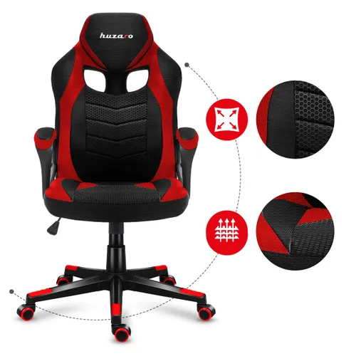 Fotel HUZARO Force 2.5 Czarno-czerwony