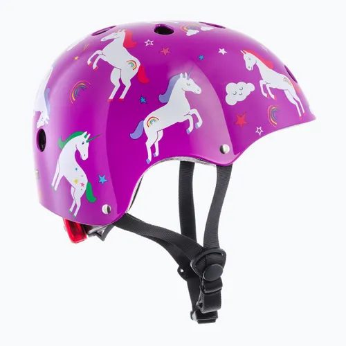 Kask rowerowy dziecięcy Hornit Unicorn purple/white