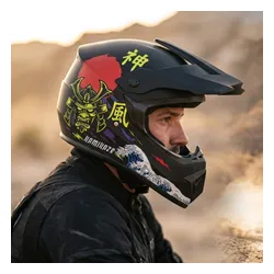 Kask KAMIKAZE Katana Czarny Full Face (rozmiar XL)