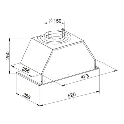 Okap Amica OMP6441B Czarny