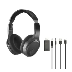 Słuchawki bezprzewodowe Hama 00221847 TV Headphones Dongle Nauszne 2.4 GHz Dongle + Bluetooth 5.3 Czarny