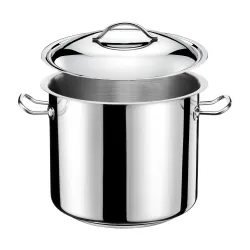Garnek duży gastronomiczny ze stali nierdzewnej z pokrywką TOM-GAST EXCLUSIVE 14 l