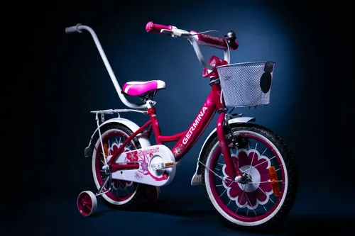Rower dziecięcy GERMINA BMX 16 cali dla dziewczynki Ciemnoróżowy