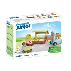 Набор фигурок Playmobil Junior 71691 Экологически чистый киоск с вилочным погрузчиком