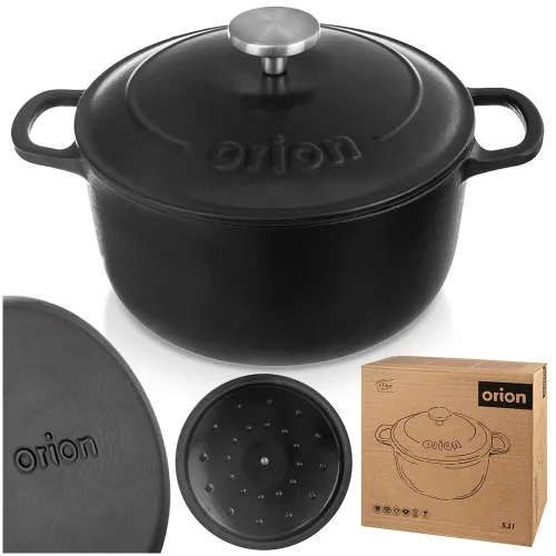 Garnek z pokrywką żeliwny emaliowany LITINA 26 cm, 5,2 l