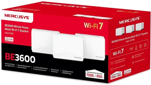 Router MERCUSYS Halo H27BE 2.4 / 5 GHz (DualBand), Wi-Fi Mesh (3 szt.)
