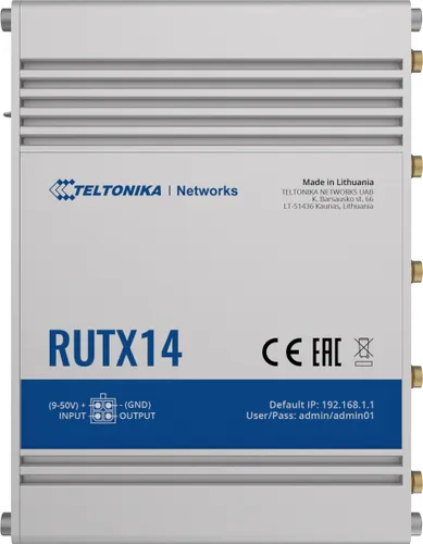 Router TELTONIKA RUTX14 2.4 / 5 GHz (DualBand), Gniazdo SIM