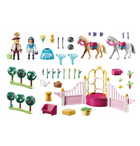 Playmobil Playmobil PRİNCESS bir ahırda binicilik eğitimi 70450