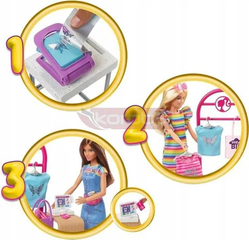 LALKA BARBIEFASHION BOUTIQUE PROJEKTANTKA MODY zestaw z lalką + akcesoria HKT78