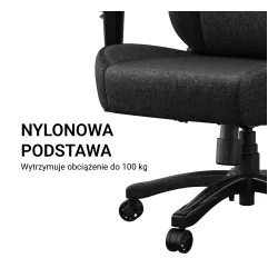 Fotel Anda Seat Phantom 4 L Gray Fabric Gamingowy do 100kg Tkanina Szary