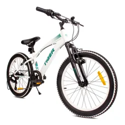 Rower dziecięcy SUN BABY Tiger Bike 20 cali dla chłopca Biało-zielony