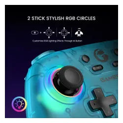 Pad GameSir HRG7111 Nova Neon Teal.do PC Nintendo Switch Androis iOS Bezprzewodowy/Przewodowy Niebiesko-Zielony