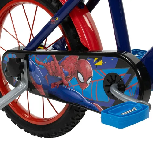 Rower dziecięcy HUFFY Spider-Man 16 cali dla chłopca Niebieski