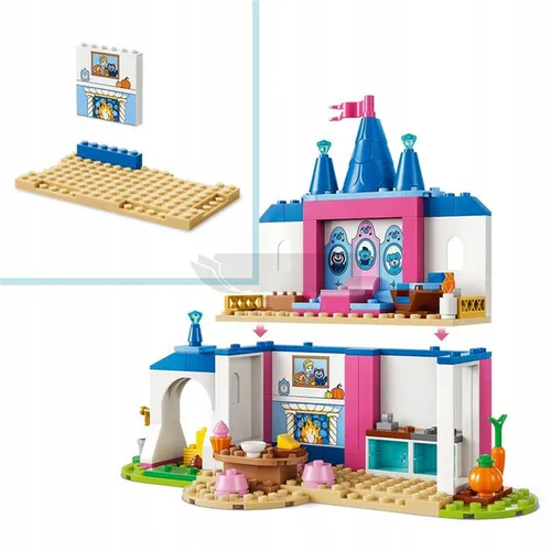 LEGO Disney 43283 Zamek Kopciuszka i jej zwierzęcych przyjaciół