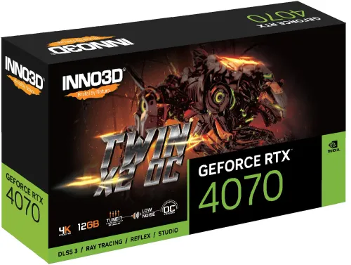 Karta graficzna Inno3D GeForce RTX 4070 TWIN X2 OC 12GB GDDR6X 192bit DLSS 3