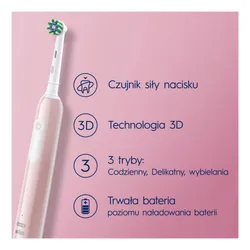 Электрическая зубная щетка Oral-B Pro 1 Pink Cross Action Pink