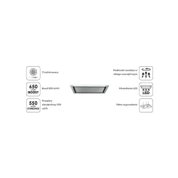 Okap Haier I-Design HAPY72ES6X Inox