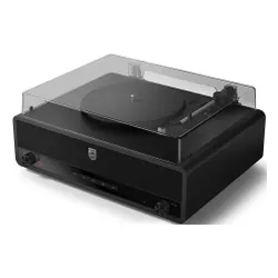 Gramofon PHILIPS TAV3000B/10 Czarny, Automatyczny, Napęd pasowy, Prędkość odtw. 33 1/3, 45, 78 obr./min