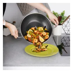 Patelnia wok stalowa nieprzywierająca COOKCELL 28 cm