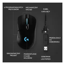 Myszka gamingowa Logitech G703 Hero