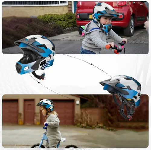 Kask rowerowy dziecięcy, Szczękowy, na rower, hulajnogę, ROCKBROS, M