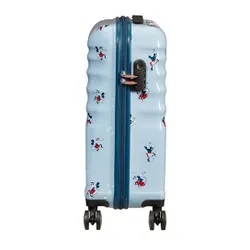 Walizka kabinowa American Tourister Wavebreaker Disney - Minnie Darling Blue