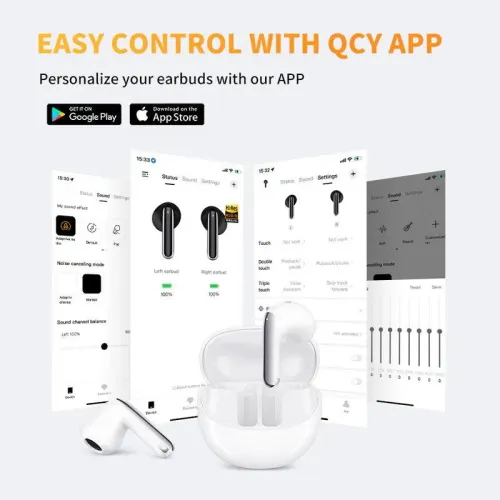 Słuchawki bezprzewodowe QCY AilyBuds Pro+ HT10 Pro, ANC Douszne Bluetooth 5.3 Czarny