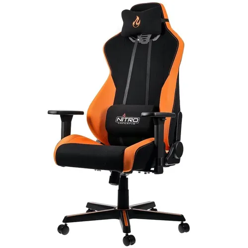 Fotel Nitro Concepts S300 Horizon Orange Gamingowy do 135kg Tkanina Czarno-pomarańczowy