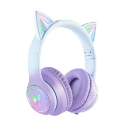 Słuchawki bezprzewodowe z mikrofonem Onikuma B90 RGB Nauszne Niebiesko-fioletowy