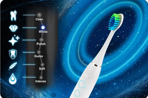 Szczoteczka soniczna BERDSEN Galaxy Duo (2 sztuki) Czarny i Biały