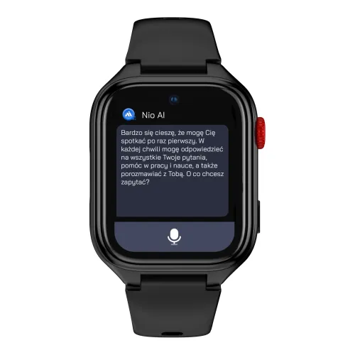 Smartwatch STELIO JuniorPro Funkcje AI 4G Czarny