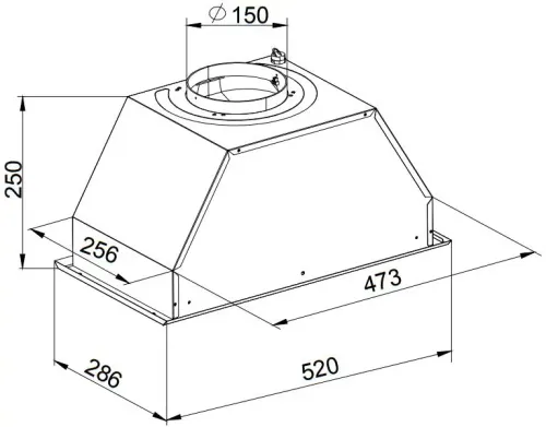 Okap Amica OMP6441B Czarny
