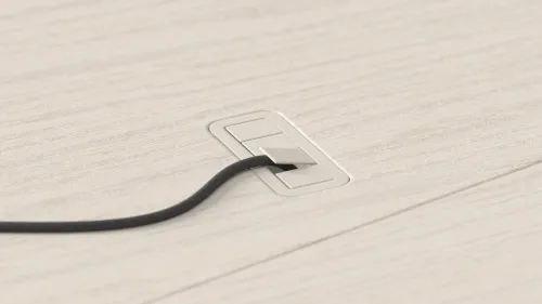 Biurko Endorfy Atlas L Electric Light Wood 150cm Regulacja wysokości Jasne drewno