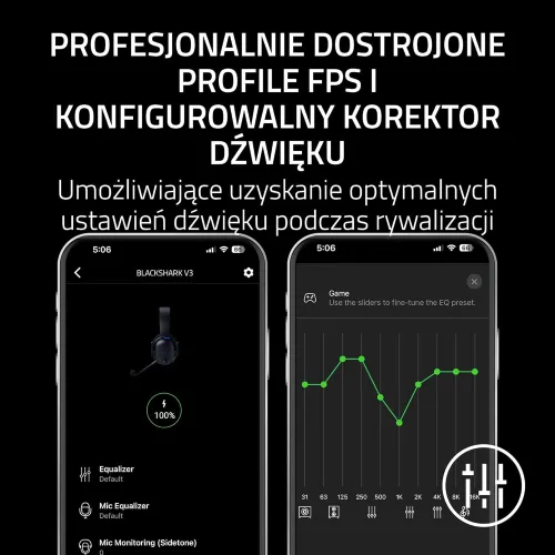 Słuchawki bezprzewodowe z mikrofonem Razer BlackShark V3 do PlayStation Nauszne Czarny