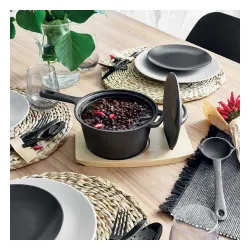 TOGNANA Fusion Taste 1,45 l - rondel żeliwny z pokrywką, chochlą i deską