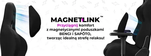 Fotel YUMISU 2050 Magnetic Czarno-różowy